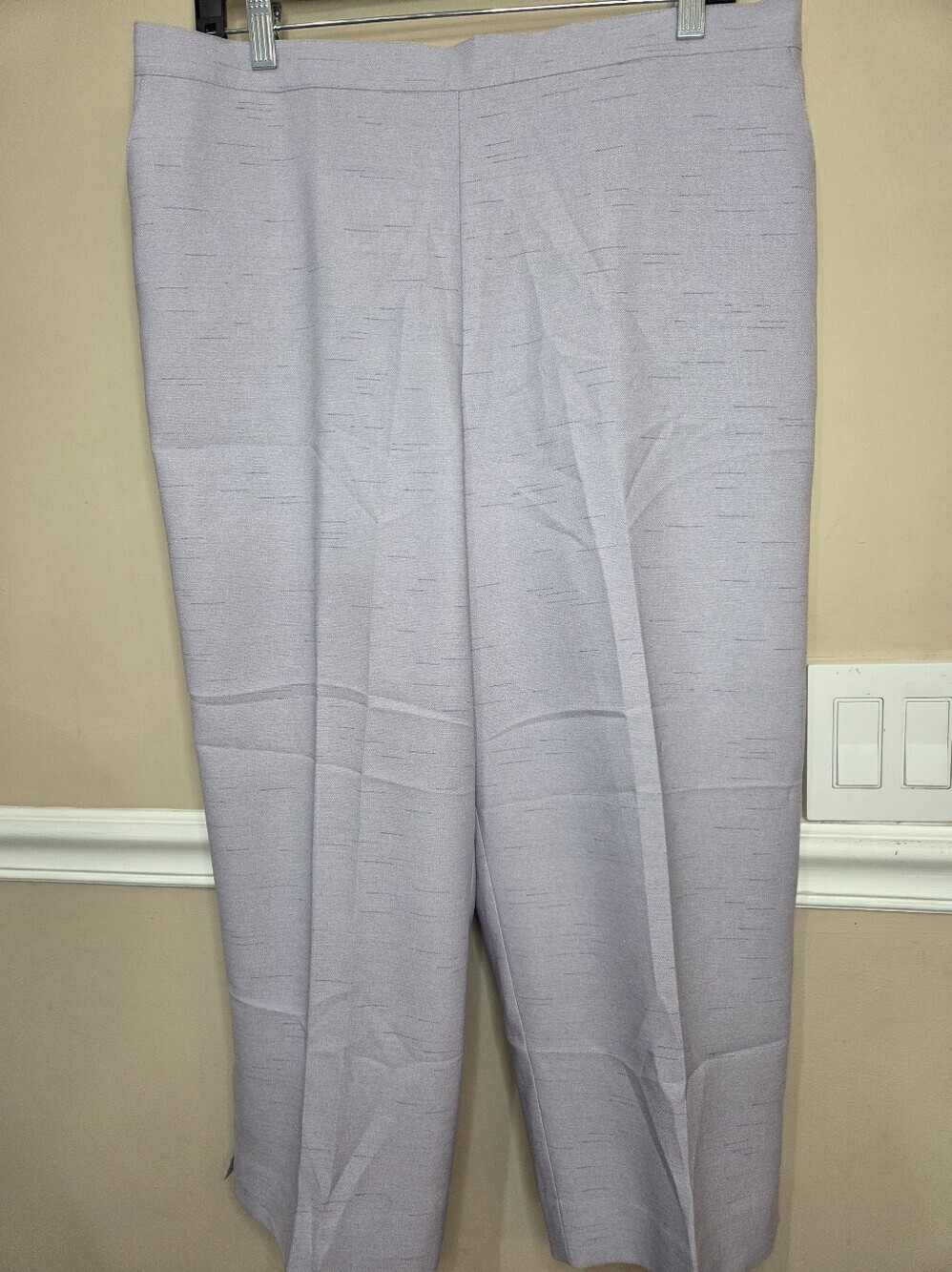 Alfred Dunner Women's Size 14 Purple Pockets Pull On Pants 1/2 Elastic Waist - Picture 7 of 13